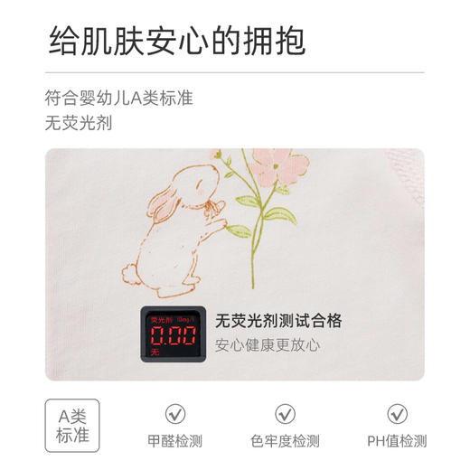 怡比自然萌语长袖开襟哈衣HY26SPN240梦幻粉/粉蓝59#-90# 商品图3