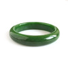 【天然正品】天然精品无杂裂俄料菠菜绿无黑点和田玉碧玉56号手镯130126NJS34 商品缩略图0