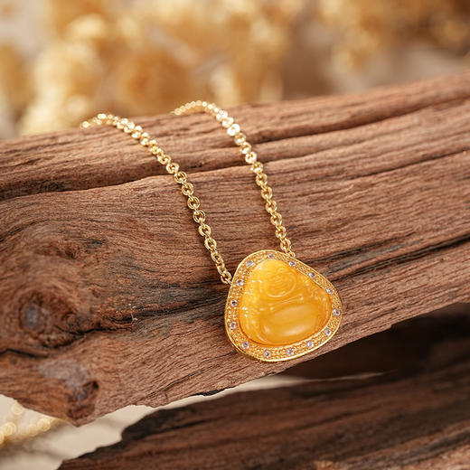 【蜜蜡佛公项链】敦煌福佑国风项链 新款蜜蜡佛公吊坠项链 商品图11