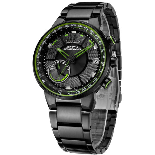 西铁城官方正品光动能卫星对时万年历不锈钢覆BIP防水男表CC3075-80E 商品图5