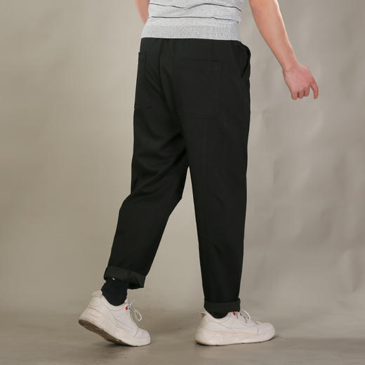 DRONKOO 2026 抽绳松紧腰后斜裁压褶中厚休闲长裤 商品图3