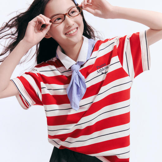 PUMA彪马童装2026夏季新款儿童短袖T恤时尚条纹 商品图3