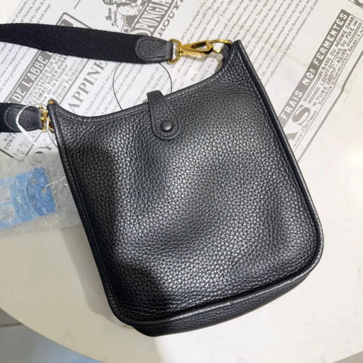 爱马仕 伊芙琳 黑色 金扣 mini togo皮 斜挎包 商品图1
