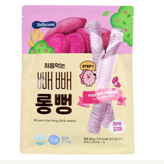 韩国BEBECOOK长米条紫薯味54421