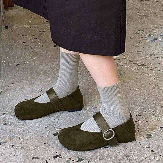 梦惠妮 玛丽珍复古单鞋美拉德色系 商品图8