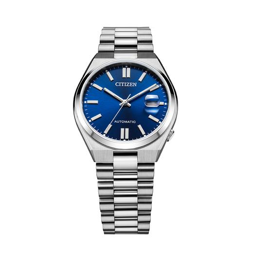 西铁城日本官方正品蓝宝石玻璃日期显示不锈钢防水机械表NJ0150-81L 商品图4