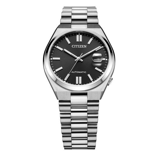 西铁城日本官方正品蓝宝石玻璃日期显示不锈钢防水机械表NJ0150-81E 商品图2