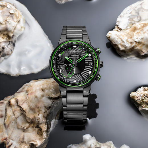 西铁城官方正品光动能卫星对时万年历不锈钢覆BIP防水男表CC3075-80E 商品图7