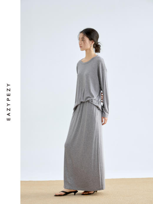 天丝羊毛T恤半裙登机套装 商品图3