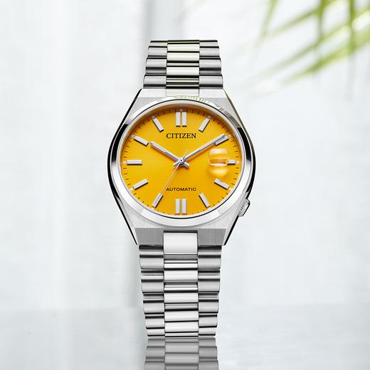 西铁城日本官方正品蓝宝石玻璃日期显示不锈钢防水机械表NJ0150-81Z 商品图2