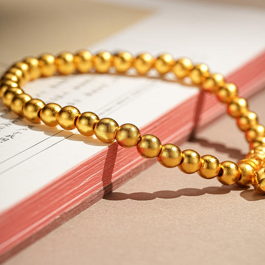 【两世欢沙金手串】敦煌沙金手链高颜值百搭叠戴两世欢莲蓬素链手串手饰品女 商品图4