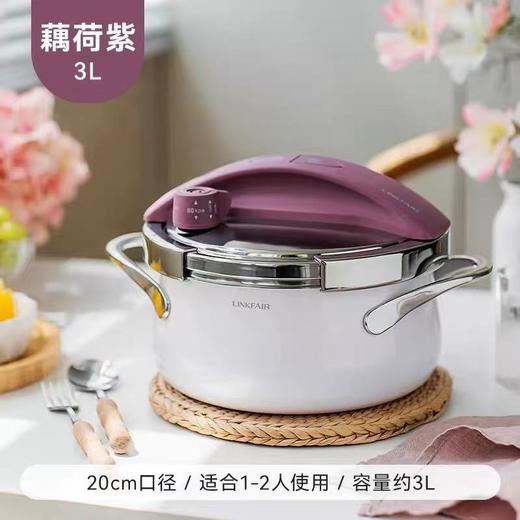 凌丰3L玲珑三层钢压力锅LFDPC-LL30-BROWN 商品图0