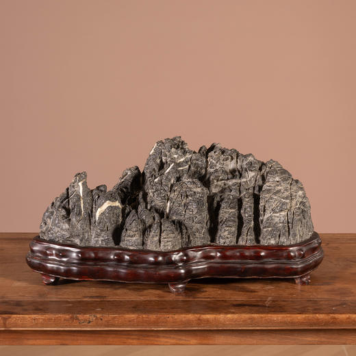 清	英石文房赏石（红木座） 商品图4