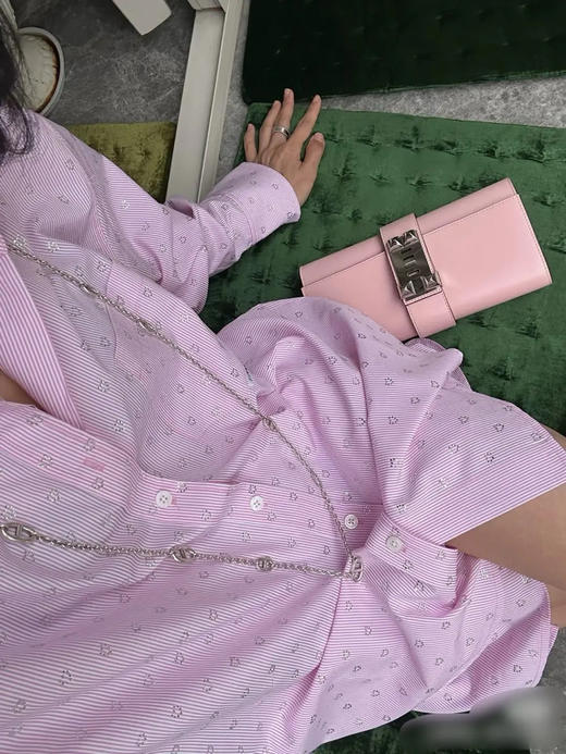 爱马仕 CDC Medor 樱花粉 银扣 trade皮 手拿包 商品图3