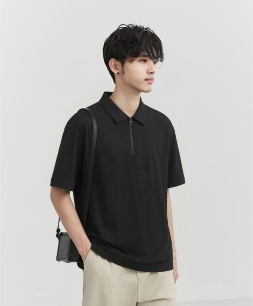 佐丹奴男装26年新款全棉液氨半拉锭领口POLO衫01016289 商品图2