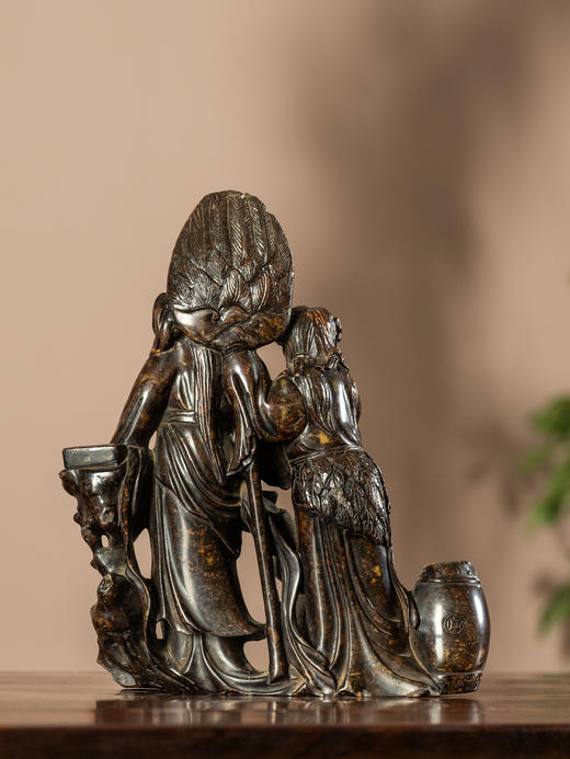 清	寿山石雕仕女人物摆件 商品图1