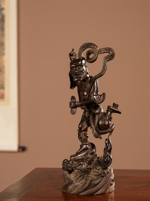 清	紫檀木雕魁星点斗摆件 商品图0