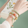 【映雪·和田玉梅花手绳】敦煌天然和田玉圆珠双流苏手绳梅花朵朵开玛瑙平安扣设计款手编手绳女 商品缩略图11