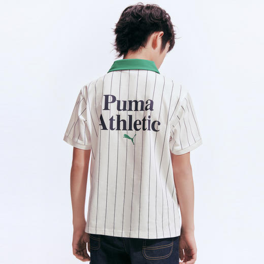 PUMA彪马童装2026夏季新款儿童短袖T恤条纹满印时髦出街 商品图4