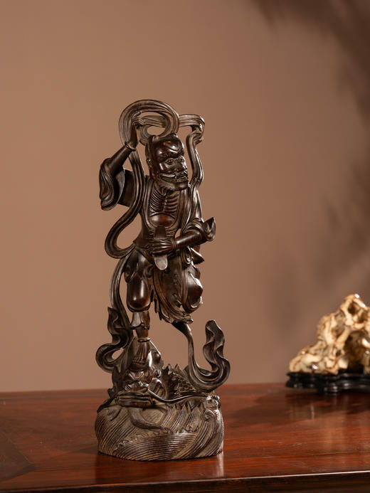 清	紫檀木雕魁星点斗摆件 商品图2