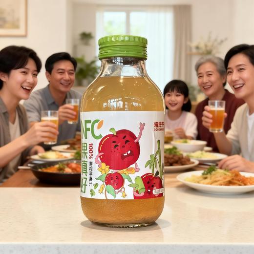 果真好100%苹果果汁300ml*8年聚会朋友聚餐必备 商品图1