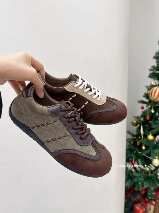 【HF】无忧购26年春季复古厚底德训鞋女春款轻便百搭运动德训休闲鞋A908（截单后3-5天发货) 商品图1