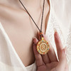 【时来运转沙金项链】敦煌小众镀金古法沙金转运罗盘吊坠 男女式古币项链 商品缩略图3