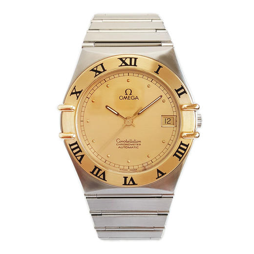 【95新】OMEGA 欧米茄1300.10.00（相似款）天文台认证自动机械机芯日期显示35MM（中性款）星座系列精钢/18K黄金030226NJS02 商品图0