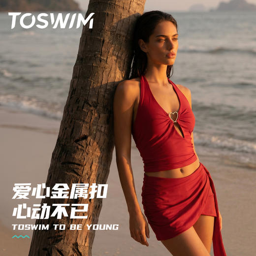 [情人节限定]TOSWIM泳衣泳装分体无袖裙式度假冲浪温泉拍照高级感女士2026年新款钟爱一生 商品图4