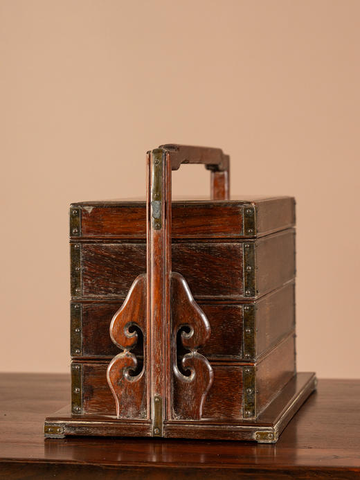 清	黄花梨三撞提梁盒 商品图4