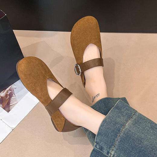 梦惠妮 玛丽珍复古单鞋美拉德色系 商品图2