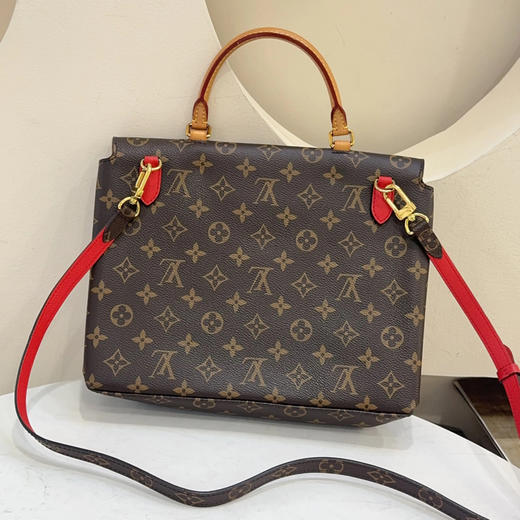 LV Marignan 老花拼红 锁头 邮差包 商品图1
