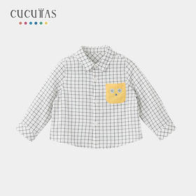 Cucutas男幼童长袖衬衫（宽松版）CY26SPW520黑白色调90#-130#