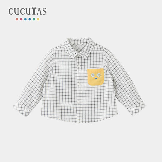 Cucutas男幼童长袖衬衫（宽松版）CY26SPW520黑白色调90#-130# 商品图0