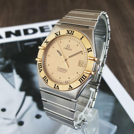 【95新】OMEGA 欧米茄1300.10.00（相似款）天文台认证自动机械机芯日期显示35MM（中性款）星座系列精钢/18K黄金030226NJS02 商品图1