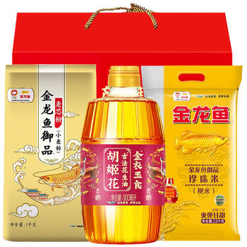 金龙鱼米面粮油年货礼盒A款春节组合大礼包7斤0.9升花生油福利团购定制 /粮油调味 /杂粮 /其他杂粮 商品图3