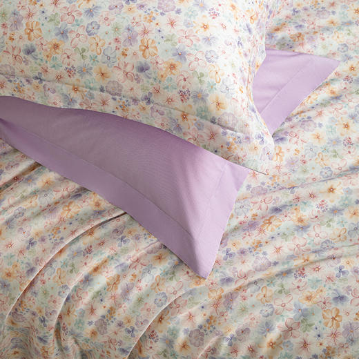 【春上新】10楼堂皇      全棉印花四件套---  汐颜  吊牌价1290-1390元  活动价299-399元 商品图3