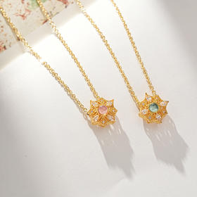 【如意宝莲碧玺项链】敦煌小众设计款莲花碧玺项链 新中式国风文创配饰