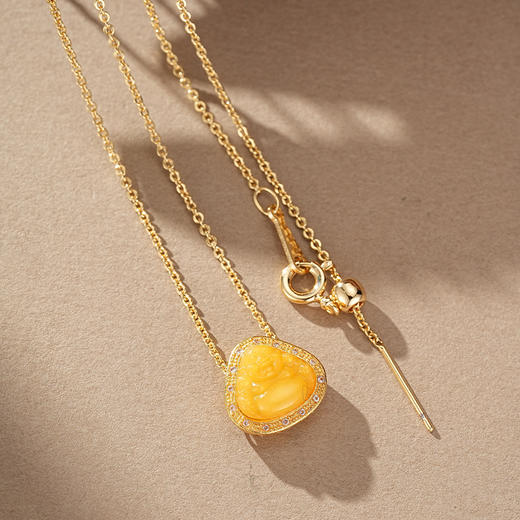 【蜜蜡佛公项链】敦煌福佑国风项链 新款蜜蜡佛公吊坠项链 商品图13