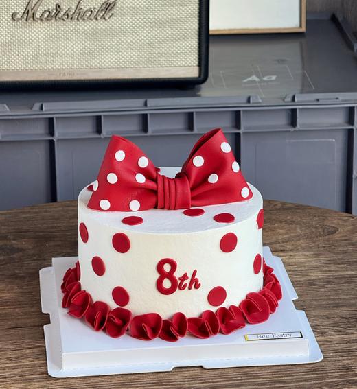 红色波点蝴蝶结周岁（数字可换） 商品图1