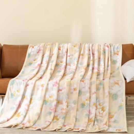 【春上新】10楼堂皇      舒柔云毯二代---黄油绿200x230cm   吊牌价590元    活动价99元 商品图0