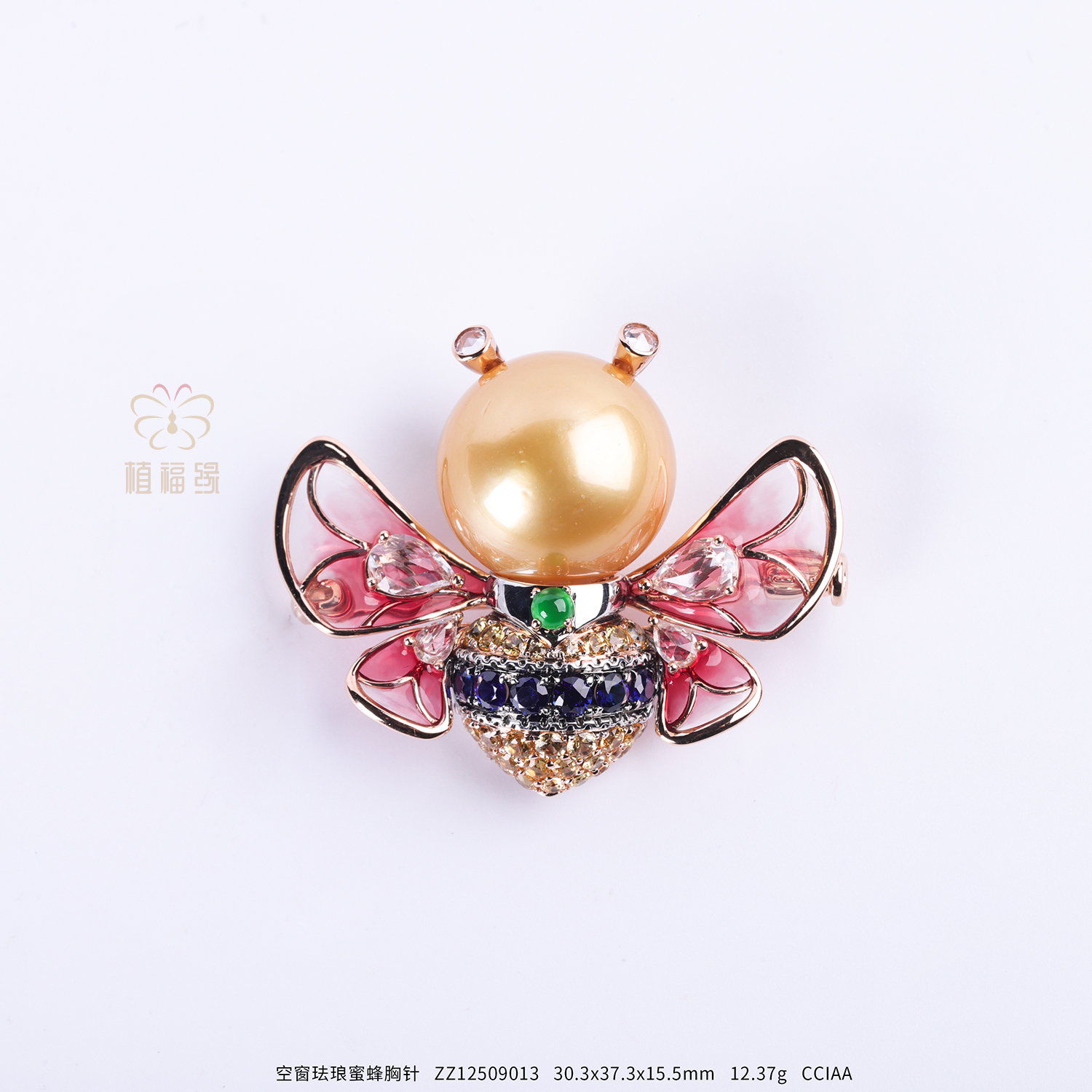 【酿造幸福】空窗珐琅蜜蜂胸针   ZZ12509013