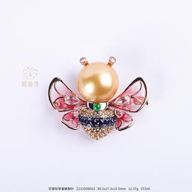 【酿造幸福】空窗珐琅蜜蜂胸针   ZZ12509013