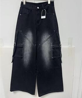 PNC高街复古铆钉工装阔腿裤51224 春季 833681010017