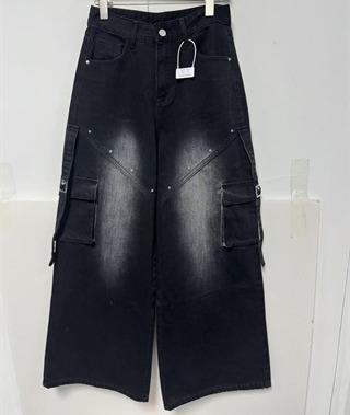 PNC高街复古铆钉工装阔腿裤51224 春季 833681010017 商品图0