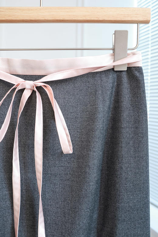 闲咏|设计感飘带羊毛半裙 商品图4
