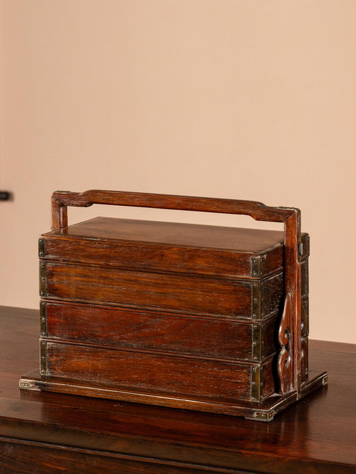 清	黄花梨三撞提梁盒 商品图1