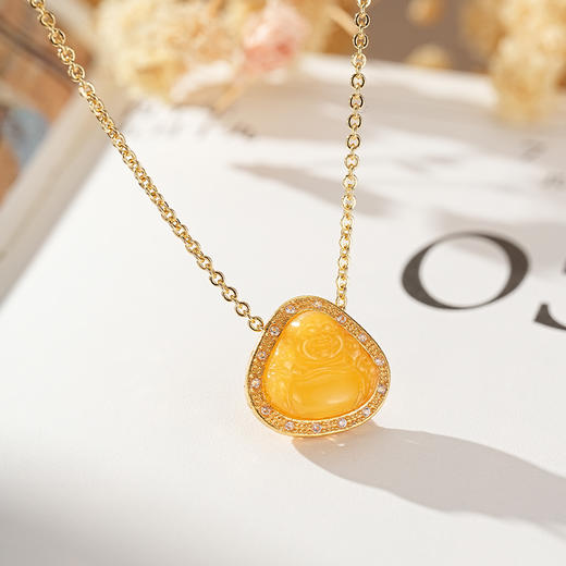 【蜜蜡佛公项链】敦煌福佑国风项链 新款蜜蜡佛公吊坠项链 商品图12