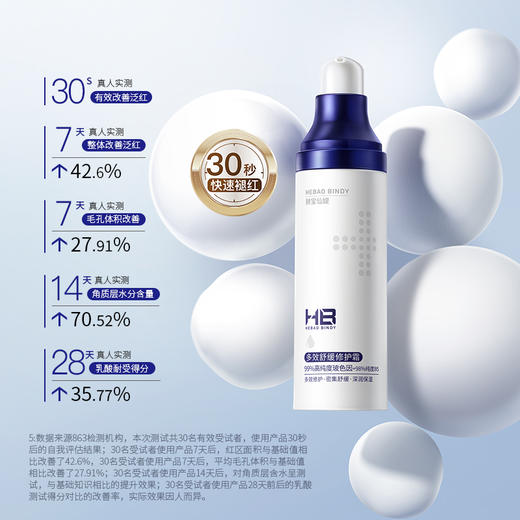 【醒粉福利29.9元2支】HB赫宝仙媞国药旗下多效舒缓修护霜补水保湿40g/支 商品图2