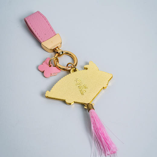 【乌镇官方】西栅景区热卖纪念品伴手礼粉色金属扇子立体钥匙扣 商品图2